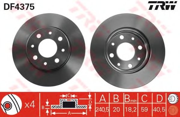 Disc frana FIAT PANDA 03-