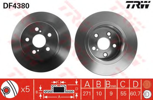 Disc frana TOYOTA AVENSIS 99-03