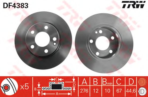 Disc frana MERCEDES-BENZ W169/W245 1,5-2,0 04-12