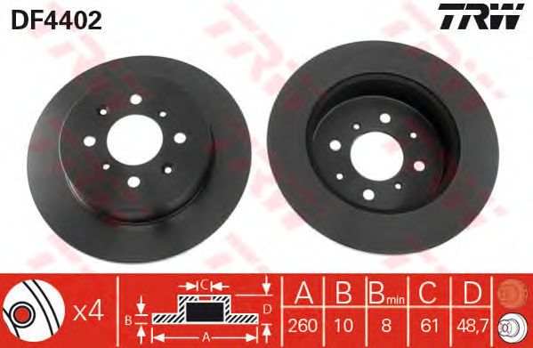 Disc frana HONDA CIVIC 260X10