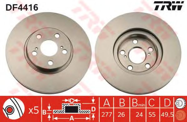 Disc frana TOYOTA AVENSIS