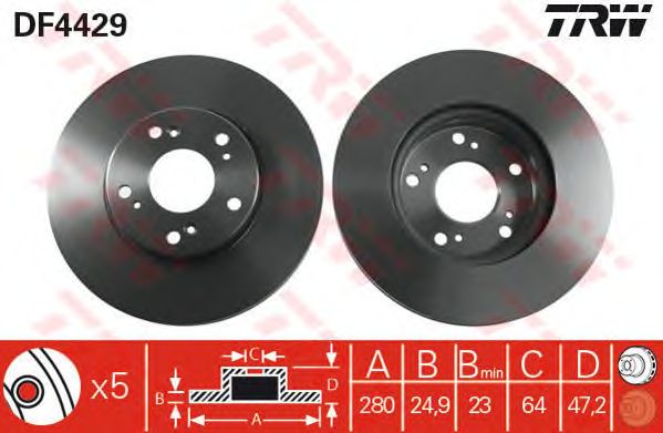 Disc frana HONDA ACCORD 03-