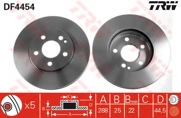 Disc frana MERCEDES-BENZ W245 B-CLASSE