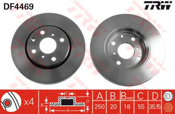 Disc frana TOYOTA AYGO