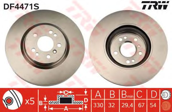 Disc frana MERCEDES-BENZ W164/W251