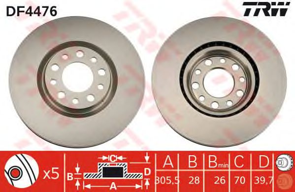 Disc frana ALFA 159 05- 1,9JTD/GIULIETTA 10- 2,0JTD