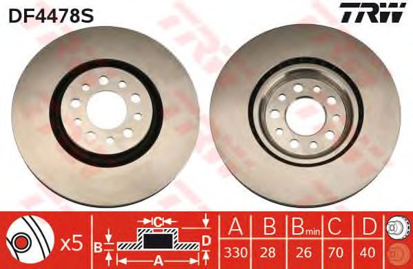 Disc frana ALFA 159 05-