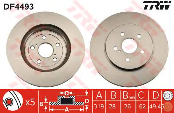 Disc frana LEXUS RX 04-