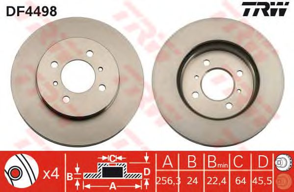 Disc frana MITSUBISHI COLT 1,8 92-96