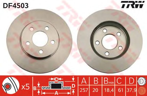 Disc frana CHRYSLER NEON 1,6-2,0 16V 94-06 257X20