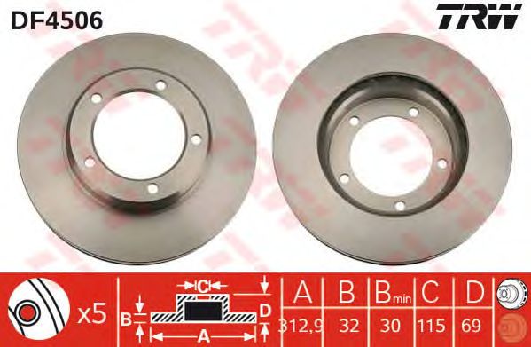 Disc frana TOYOTA LANDCRUISER 98-