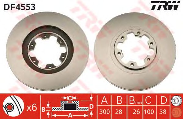 Disc frana NISSAN PATHFINDER 97- 2,7/3,2TD 300X28