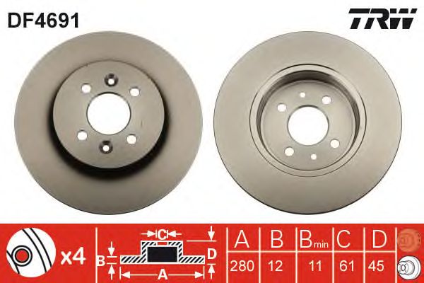 Disc frana RENAULT KANGOO