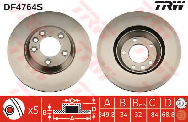 Disc frana PORSCHE CAYENNE/TOUAREG 18"