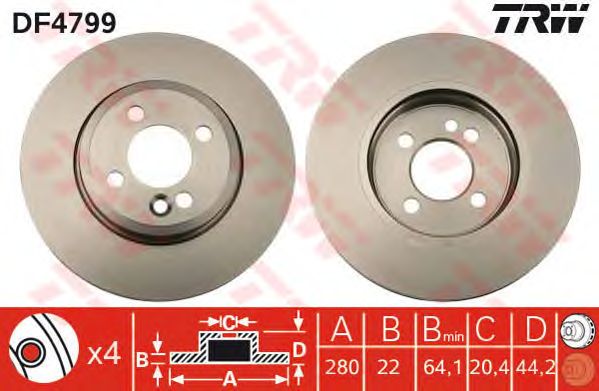 Disc frana MINI COOPER 06- 280MM