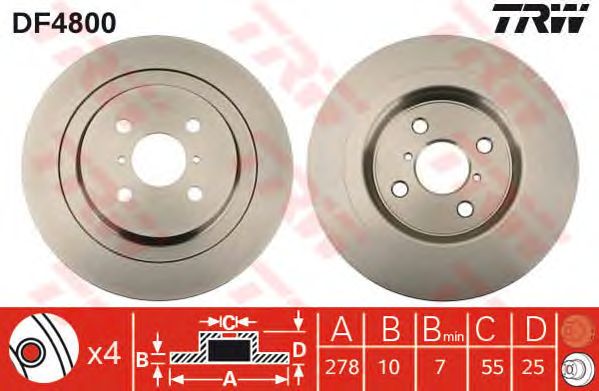 Disc frana TOYOTA YARIS