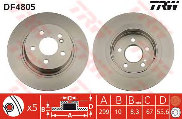 Disc frana MERCEDES-BENZ W204 07-