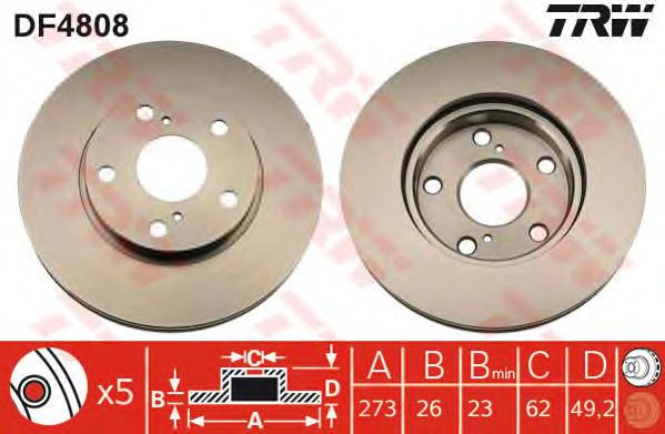 Disc frana TOYOTA AURIS