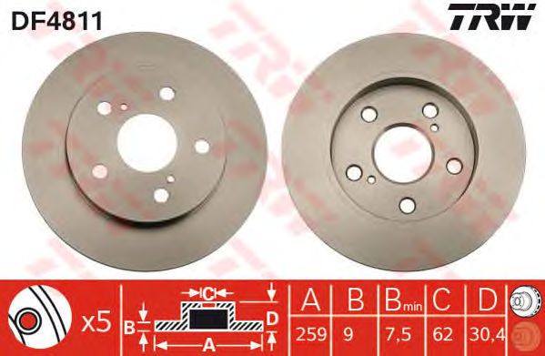 Disc frana TOYOTA AURIS