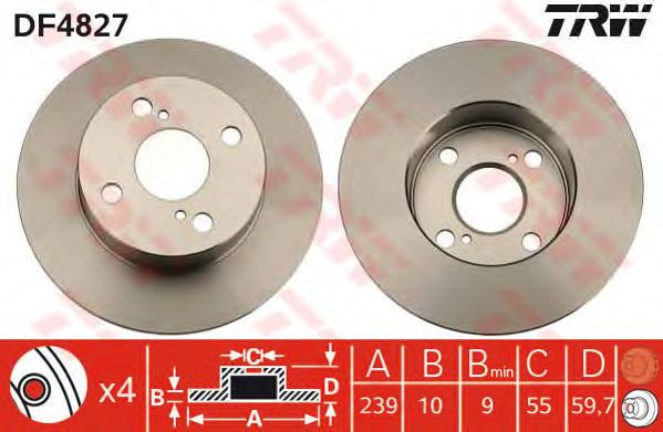 Disc frana TOYOTA COROLLA