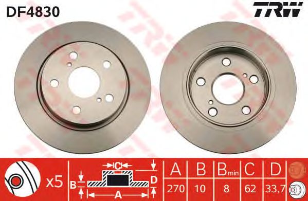 Disc frana TOYOTA AURIS