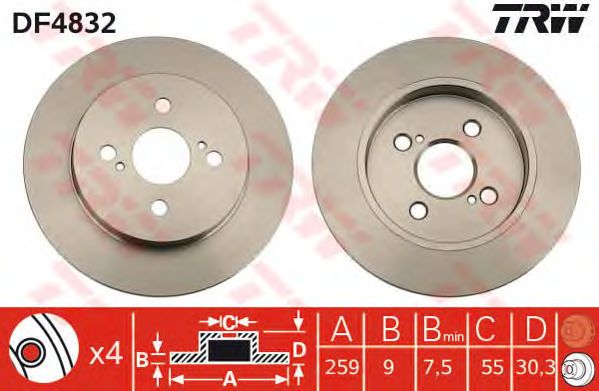 Disc frana TOYOTA YARIS