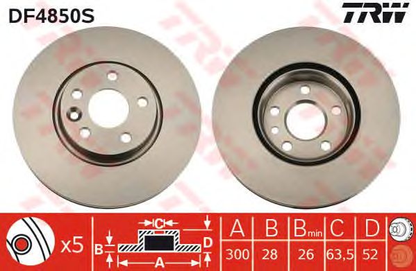 Disc frana FORD GALAXY/MONDEO/S-MAX 1,6-2,5 06-15 300X28 GWINT 15,75