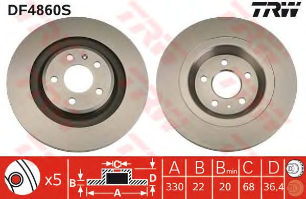 Disc frana VW A5 07-