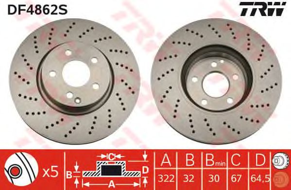 Disc frana MERCEDES-BENZ W204 07-