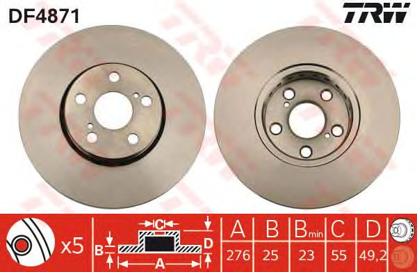 Disc frana TOYOTA AVENSIS