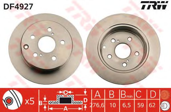 Disc frana TOYOTA AVENSIS 2,2D