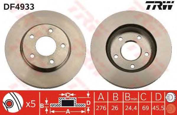 Disc frana MITSUBISHI LANCER 08-