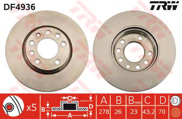 Disc frana OPEL CORSA D