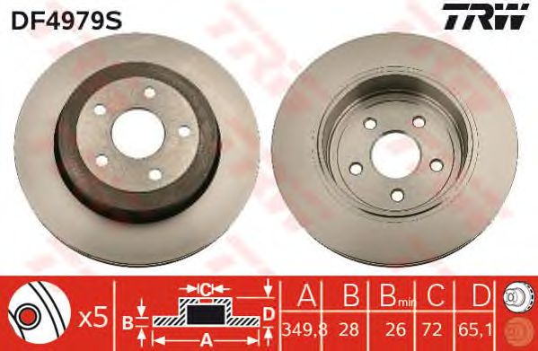 Disc frana JEEP GRAND CHEROKEE 3,7-6,1 4X4 05-10