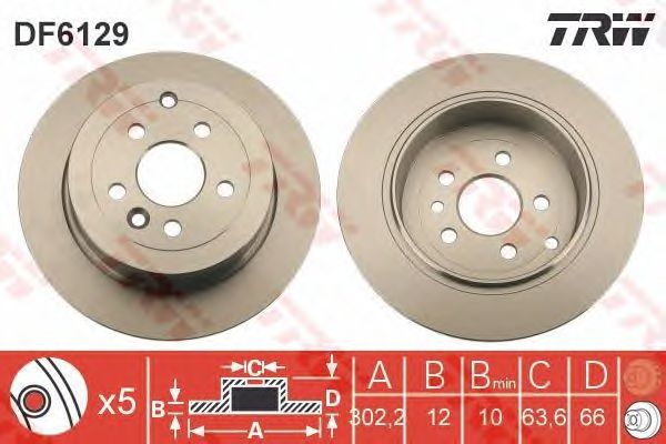 Disc frana LAND ROVER FREELANDER 2,2 TD4 4X4 06-14