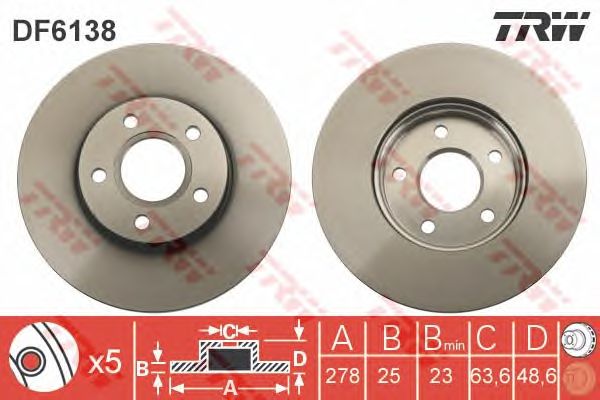 Disc frana FORD FOCUS 11-/C-MAX 10-