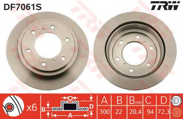 Disc frana MITSUBISHI PAJERO 00-