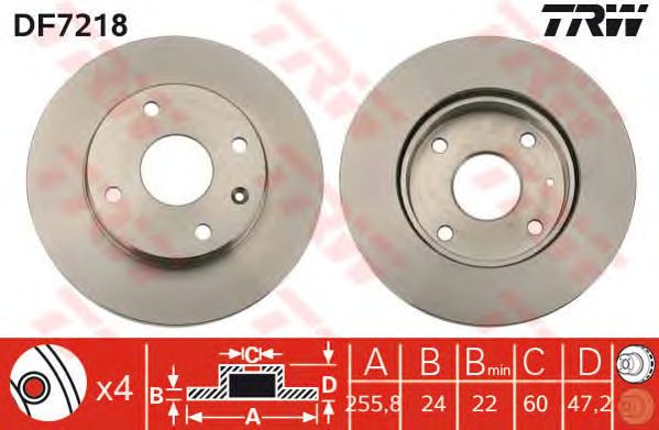 Disc frana CHEVROLET LACETTI/EPICA/REZZO/NUBIRA 256X24 GWINT 12,6