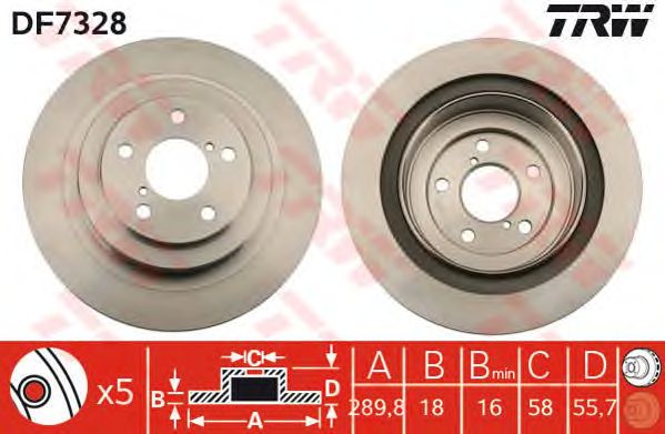 Disc frana SUBARU IMPREZA 00- WRX/LEGACY 03- 3,0