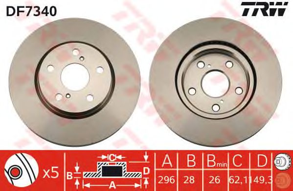 Disc frana LEXUS IS 05-