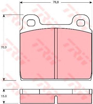 set placute frana,frana disc VW T1/T2/OPEL REKORD/COMMODORE/MERCEDES-BENZ W108/W110/W115/FORD TAUNUS/ALFA GT/SPIDER