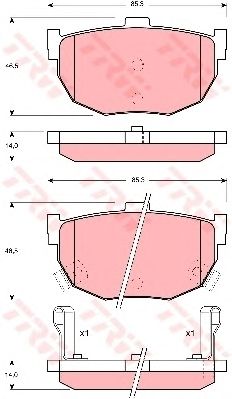 set placute frana,frana disc HYUNDAI COUPE 00-/LANTRA 90-00/ELANTRA 00-/KIA CERATO 04-