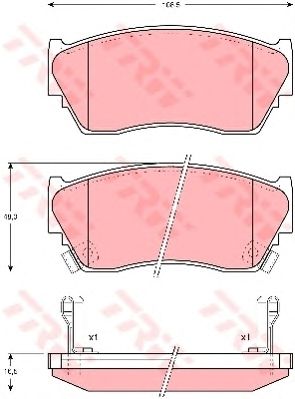 set placute frana,frana disc NISSAN SUNNY