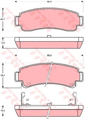 set placute frana,frana disc