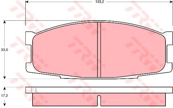 set placute frana,frana disc MITSUBISHI CANTER 2,8-3,0 98- 133,2 X 53 X 17,2 SUMITOMO