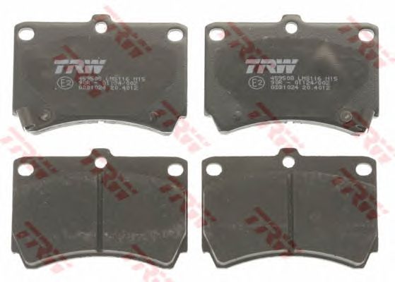 set placute frana,frana disc MAZDA 323