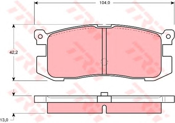 set placute frana,frana disc MAZDA 626 92-