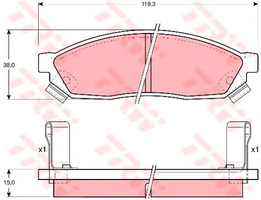 set placute frana,frana disc