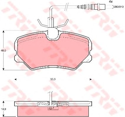 set placute frana,frana disc PEUGEOT 405