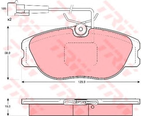 set placute frana,frana disc LANCIA KAPPA 94-01/THEMA 84-/ALFA 155/GTV